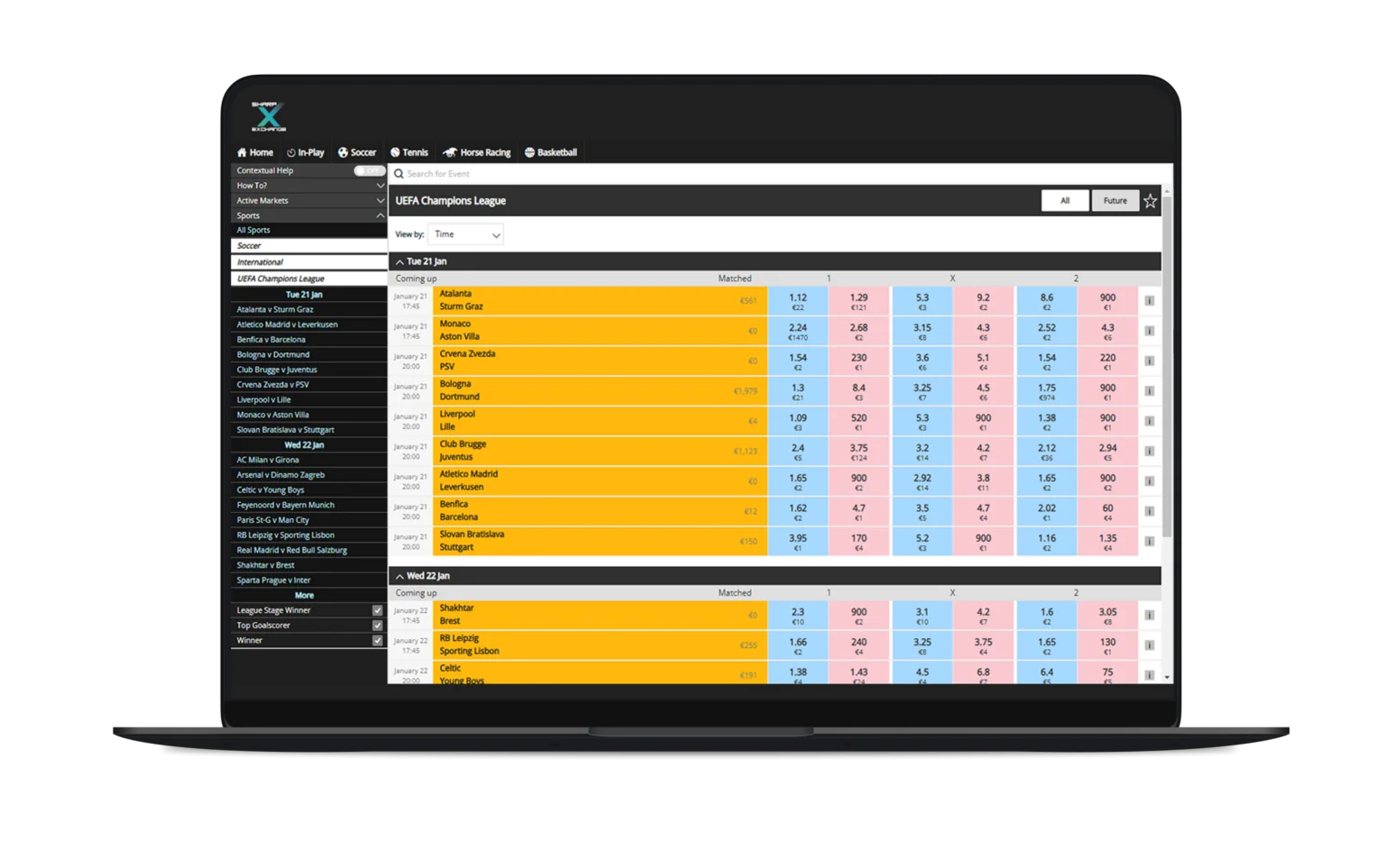 laptop with sharp exchange interface